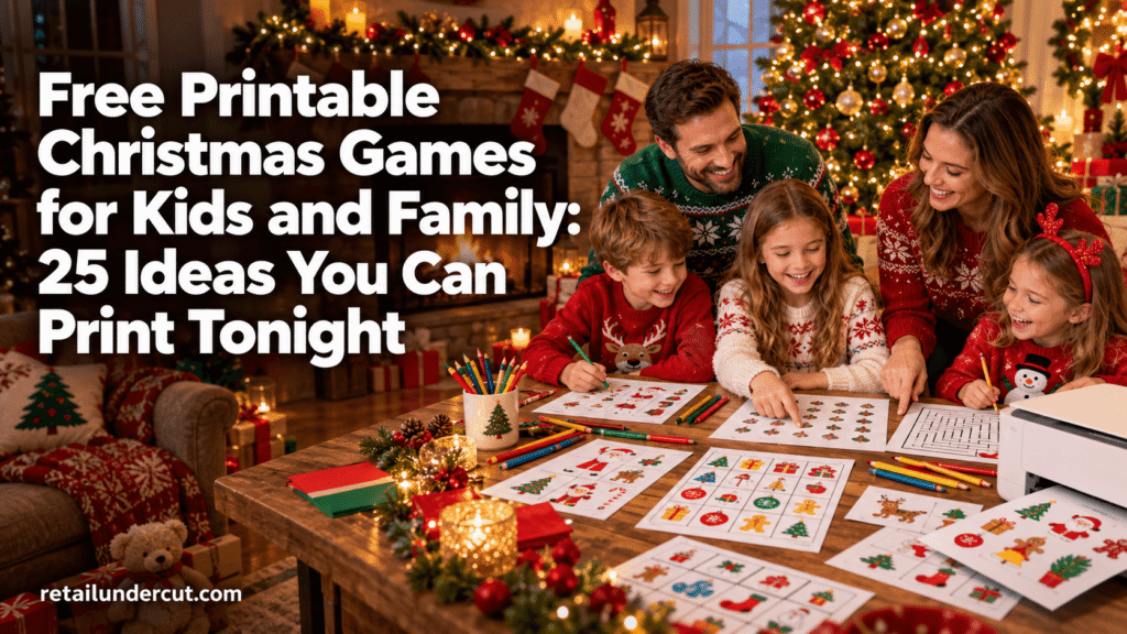 Free Printable Christmas Games for Kids and Family